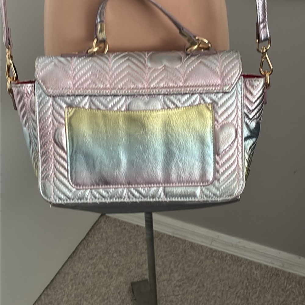 Betsey Johnson Iridescent Quilted Crossbody Bag or tote - Picture 4 of 6